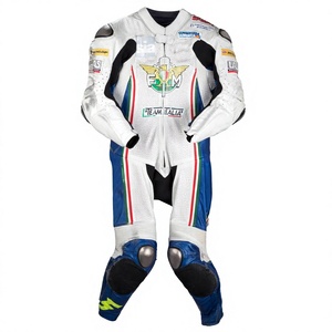 ชุดแข่งรถมอเตอร์ไซค์ Romano Fenati MotoCP แบบชิ้นเดียว ทำจากหนังวัว/หนังจิงโจ้ สำหรับขับขี่มอเตอร์ไซค์/จั๊มสูท MotoCp/ชุดสำหรับนักขี่มอเตอร์ไซค์ ระดับเกราะป้องกัน 2 - Product Image 1