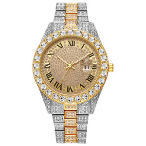 นาฬิกาโมอิสซาไนต์ลดราคาสุดฮอต ผ่านการทดสอบเพชร หรูหรา ประดับเพชรโมอิสซาไนต์เต็มหน้าปัด ระดับความใส VVS นาฬิกาข้อมือฮิปฮอป - Product Image 1