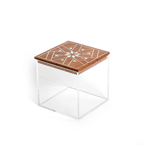 Boîte acrylique multifonctionnelle avec couvercle pour organisateur de bureau, boîte de rangement transparente pour fournitures et accessoires, fabriquée par un fabricant OEM - Product Image 1
