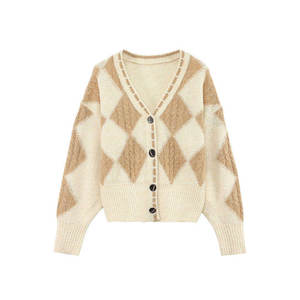 Cárdigan de Mujer, Tejido Suave, Casual, con Botones al Frente, para Uso Diario, Atuendo de Invierno - Product Image 1