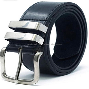 Cinturón de piel auténtica para hombre, cinturón informal de 38mm de ancho, con doble bucle y hebilla sólida, completamente cosido, negro, marrón o bronceado - Product Image 2