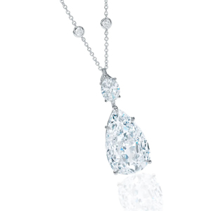 Pear Cut Diamond <b>Pendant</b> Necklace 18K <b>Solid</b> <b>Gold</b> Rhodium Plated Box Chain Classic Women's Wedding Jewelry - Product Image 1