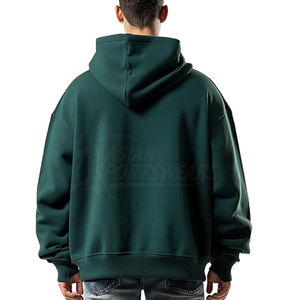 Sudaderas con Capucha de Punto Sólido, Estilo Urbano, Talla Grande, 100% Algodón, Transpirables, Perfectas para Ropa Urbana, Uso Diario, Cómodas - Product Image 2