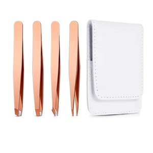 Juego de Pinzas Profesionales de Acero Inoxidable para Cejas con Punta Inclinada y Puntiaguda para Depilación de Cejas - Product Image 1