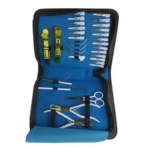 Kit d'outils pour extensions de cheveux avec aiguilles à crochet, métier à boucler et pinces pour l'installation de perruques synthétiques - Product Image 2
