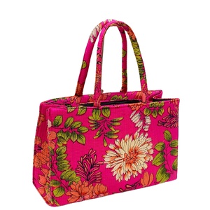 Bolsa de Mano de Algodón Ecológica con Estampado Floral, Estilo Vintage, para Mujer, con Cierre de Cremallera, Ligera y Duradera, para la Playa o Uso Diario - Product Image 1