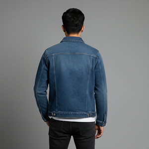 Wholesale <b>Men's</b> Vintage Winter Customizable Denim <b>Jacket</b> <b>Long</b> Sleeve Heavyweight Breathable Windproof 100% Cotton <b>Man</b> <b>Jacket</b> - Product Image 3