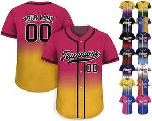 Camiseta de Béisbol Personalizada, Venta Caliente, Impresión por Sublimación en Degradado, Uniformes de Béisbol Económicos, Ropa para Hombre, Camiseta de Softbol - Product Image 6