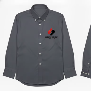 เสื้อเชิ้ตผู้ชายพรีเมียมลำลอง แขนยาว ทรงเข้ารูป ผ้าฝ้ายทวิล 100% สไตล์คลาสสิก สำหรับฤดูร้อน ขายส่งจำนวนมาก - Product Image 4