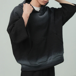 เสื้อฮู้ดสไตล์สตรีทแวร์สำหรับผู้หญิง ลายซันเฟด รับสกรีนโลโก้ เป็นมิตรต่อสิ่งแวดล้อม ผ้าฝ้าย 100% เสื้อฮู้ดน้ำหนักเบา สีซันเฟด - Product Image 4