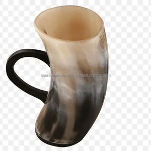 Meilleure vente 100% vraie tasse en corne de buffle fabriquée à la main en couleur naturelle pour la bière et le vin tasse en corne de Style animal de haute qualité - Product Image 1