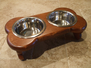 Tazón de Comida para Mascotas Hecho a Mano, Ecológico, de Metal y Madera Vintage, para Perros y Gatos, Regalos Empresariales - Product Image 3