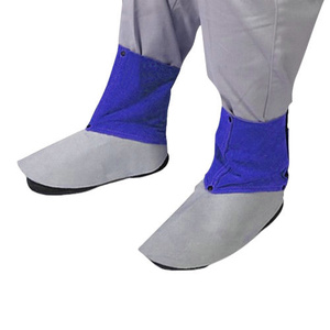 Protège-chaussures de soudeur en cuir croûte de vachette, robustes et très résistantes, pour usage quotidien en construction, avec protection anti-étincelles - Product Image 2