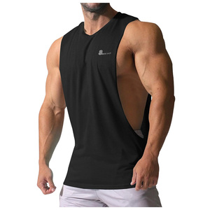 Men Cut Out Tank <b>Top</b> Sleeveless Fashion Muscle Design Cartoon Pattern Tie Dye Embroidery Knitted Cotton Bamboo Fiber High Street - Product Image 1
