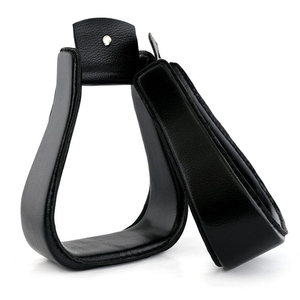 Estribos de Cuero Genuino Hechos a Mano para Montar a Caballo, Reposapiés Ecuestres, Estribos Duraderos de Primera Calidad para Montar a Caballo al Estilo Vaquero Occidental - Product Image 3