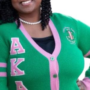 <b>Women's</b> Green and Pink Knit <b>Cardigan</b> Color Block <b>Long</b> Sleeve Sweater Classic Casual Fashion Soft Layering Outerwear Custom - Product Image 5