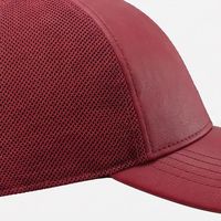 Gorras de Béisbol Impermeables con Textura de Cuero Rojo, Sombrero Unisex de Primera Calidad, Ventilado, Ajustable, Moderno, A1