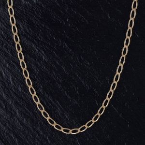 Collier à maillons ovales dorés pour femmes, bijoux minimalistes à chaîne longue - Product Image 1