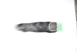 Extensiones de Cabello Remy 100% de Alta Calidad, Cierre 5*5 HD de la Mejor Calidad, Cabello Humano Virgen Liso de Doble Trama, Color Oscuro - Product Image 2