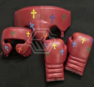 Nuevo Diseño, Logotipo Personalizado Impreso, Color Personalizado, Cuero Vacuno, Cómodo, Para Todas las Estaciones, Guantes de Boxeo Profesionales para Combate y Sparring - Product Image 4