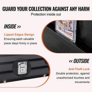 Espositore per 36 Carte Sportive Gradate 30.5x24.3x2.1 Pollici, Cornice per Carte da Baseball con Protezione UV al 98% e Vetro PC Trasparente - Product Image 3