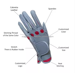 Custom Logo Cabretta Genuine Leather Spandex <b>Golf</b> Gloves for Men <b>Women</b> Breathable Sports Fashion High Quality for Left Hand EOM - Product Image 5