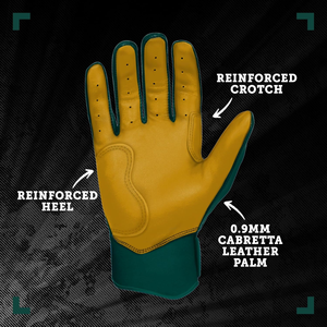 Gants de frappeur de baseball en cuir personnalisés pour la main gauche avec fermeture auto-agrippante, durables, respirants, tailles et couleurs personnalisables - Product Image 2