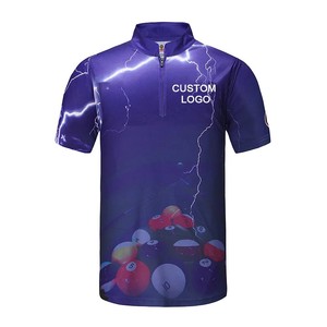 Maillot de snooker pour homme 2026 à manches courtes, impression numérique, nom d'équipe personnalisé, 100 % polyester, séchage rapide, respirant - Product Image 4