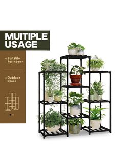 Metal <b>Plant</b> Stand Indoor Outdoor Multi Tier Ladder <b>Plant</b> Shelf Rack <b>for</b> Multiple <b>Plants</b> Decorative Flower Pot Holder <b>Table</b> - Product Image 5