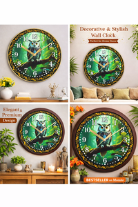 Reloj de Pared Personalizado con Diseño de Búho de la Suerte y Protección Nazar, con Impresión para Navidad y Año Nuevo Chino - Product Image 2