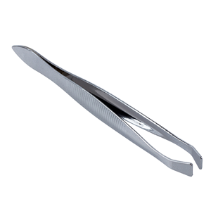 Pinza de Cejas de Acero Inoxidable Curva y Recta, Negra, Antiestática, Personalizada, de Alta Calidad, Reutilizable y Ligera - Product Image 1