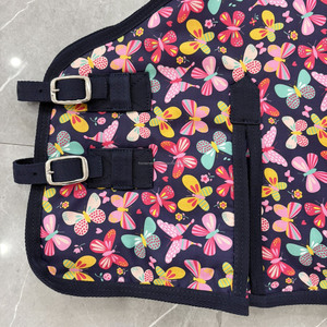 Qualité 600 Denier imperméable respirant Ripstop Polyester Miniature participation cheval couverture hiver 200gsm remplissage papillon imprimer - Product Image 5