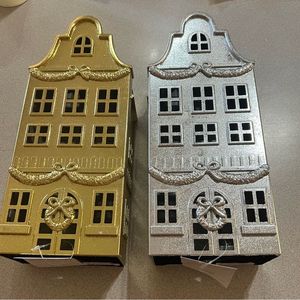 ของตกแต่งคริสต์มาสสไตล์ยุโรป รูปทรงบ้านโลหะ งานฝีมือประดับตกแต่ง - Product Image 5