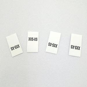 Custom XS XXXL Satin Clothing Size Labels Self-Adhesive Water-Proof Stickers for Easy Application Fabric Shirts Uniform Apparel - Product Image 5