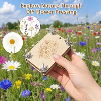 Kit de presse à fleurs en bois personnalisé OEM, fait main, pour plantes botaniques, écologique, outil de bricolage, fabricant