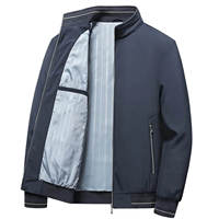 Blouson Bomber Léger pour Homme Style Baseball, Col Montant Uni Tendance, Vêtement d'Extérieur Polyvalent Hiver Respirant, Couleur Personnalisable