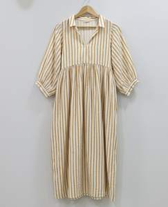 Robe Midi Bohème Élégante et Unique pour Femme, Écologique, Respirante, Taille Naturelle, Manches 3/4, Imprimé Floral, 100% Coton, Idéale Printemps-Été-Automne - Product Image 6