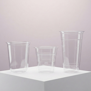Clear PP <b>Plastic</b> <b>Cups</b> Round Disposable Beverage <b>Cup</b> for Coffee Tea 95mm Diameter - Product Image 1