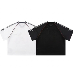 T-shirt de sport en maille pour hommes, avec numéro imprimé 90, respirant, à manches courtes, style streetwear, style football - Product Image 2