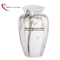 Finition en marbre urnes funéraires commémoratives pour cendres vente en gros à bas prix fournitures funéraires Style adulte souvenir cendres stockage urnes pot