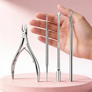 ชุดเครื่องมือทำเล็บมือเล็บเท้าสแตนเลสแบบโค้งสำหรับมือและเท้าอเนกประสงค์ พร้อมกรรไกรตัดเล็บและที่ตัดหนังกำพร้า - Product Image 1