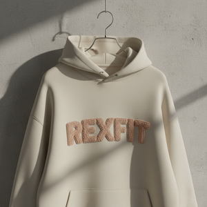 Sweat à capuche zippé Rexfit Sport pour homme, logo personnalisé, épaules tombantes, coupe ample, haute qualité - Product Image 4