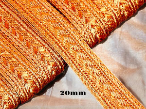 Ruban tressé en bronze 10mm 20mm, Tresse métallique, Bordure de broderie en bronze, Dentelle Sfifa marocaine, Ethnique, 2026, Mercerie vintage - Product Image 3