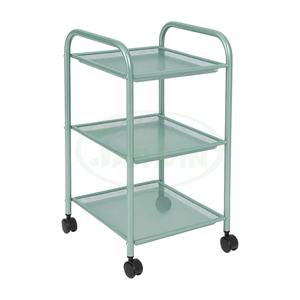 MIT รถเข็นเก็บของแบบเคลื่อนย้ายได้3ชั้นชั้นชั้นเก็บของทำจากโลหะชั้นวางของในครัวแบบเรียบง่ายทันสมัยเฟอร์นิเจอร์อเนกประสงค์ - Product Image 3