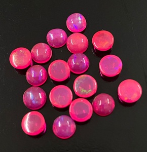 Piedras Preciosas Sueltas de Ópalo Natural Redondo Rosa con Iridiscencia para Decoración de Uñas - Product Image 3