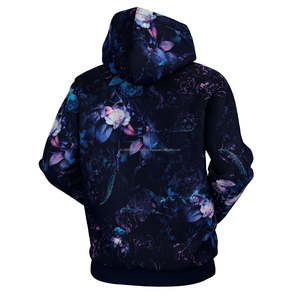Sweat à capuche homme en molleton 100% coton, coupe ajustée, motif sublimation plantes marines, écologique, chaud, mode urbaine hiver - Product Image 2