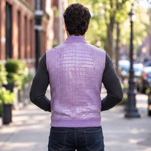 Men's for Embossed Leather Vest Genuine Cowhide Biker <b>Waistcoat</b> Handmade Breathable Windproof Fashion Gilet - Product Image 6