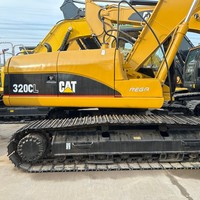 Excavatrice sur chenilles d'occasion 320 avec moteur et PLC, éprouvée sur des projets d'infrastructure à grande échelle, excellent état