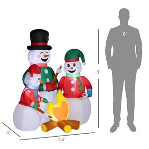 Pupazzo di Neve Gonfiabile da 1,5 Metri con Luci LED per Decorazioni Natalizie da Interno ed Esterno - Product Image 3