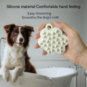 Suministro de fábrica, cerdas de silicona, herramienta de masaje para el aseo de mascotas, cepillo de baño para ducha, cepillo dispensador de champú para perros para mascotas - Product Image 2